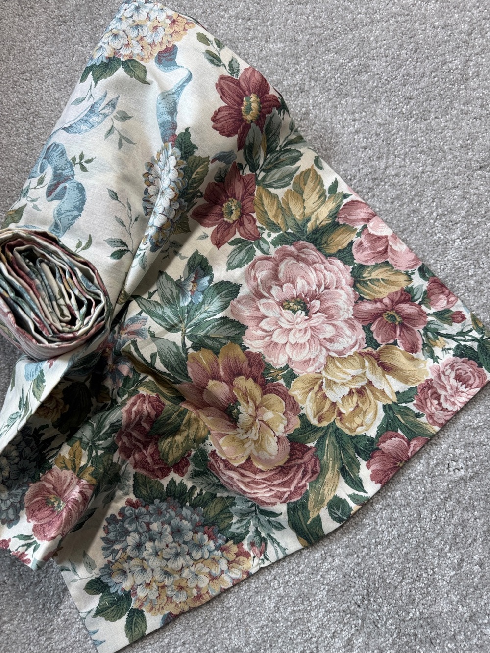 jcpenney Floral Valance 18"x 84" Cottagecore Victorian Curtain Window Treatment
